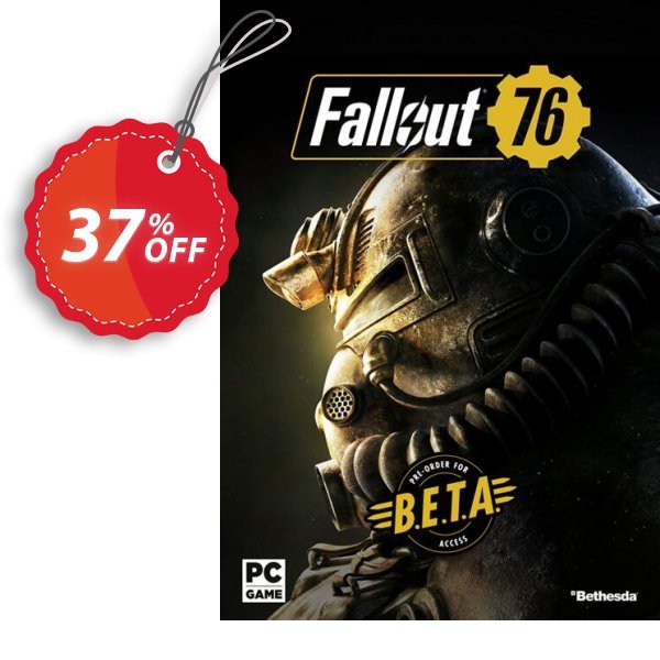 Fallout 76 PC inc BETA Coupon, discount Fallout 76 PC inc BETA Deal. Promotion: Fallout 76 PC inc BETA Exclusive Easter Sale offer 