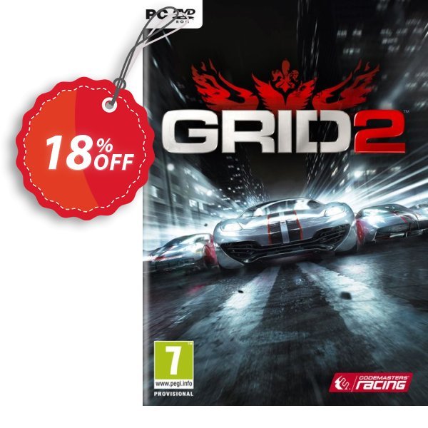 Grid 2, PC  Coupon, discount Grid 2 (PC) Deal. Promotion: Grid 2 (PC) Exclusive Easter Sale offer 