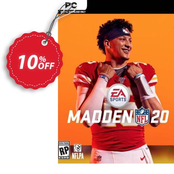 Madden NFL 20 PC Coupon, discount Madden NFL 20 PC Deal. Promotion: Madden NFL 20 PC Exclusive Easter Sale offer 