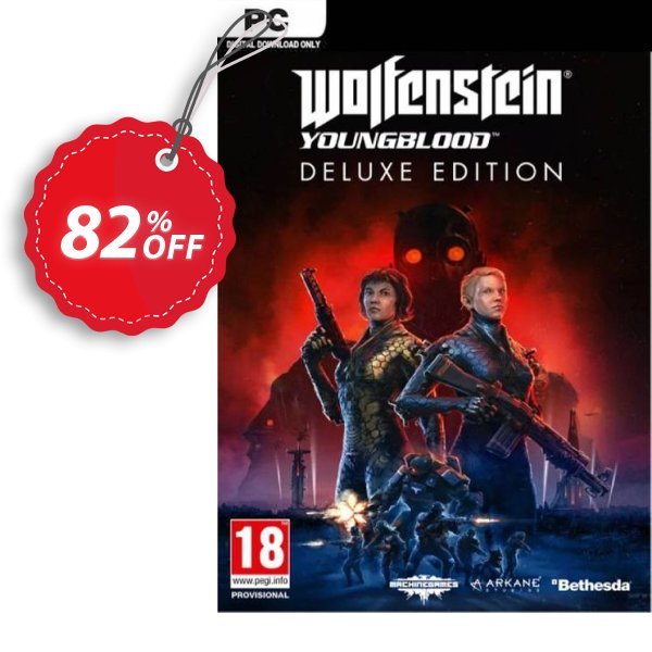 Wolfenstein: Youngblood Deluxe Edition PC, EMEA  Coupon, discount Wolfenstein: Youngblood Deluxe Edition PC (EMEA) Deal. Promotion: Wolfenstein: Youngblood Deluxe Edition PC (EMEA) Exclusive Easter Sale offer 
