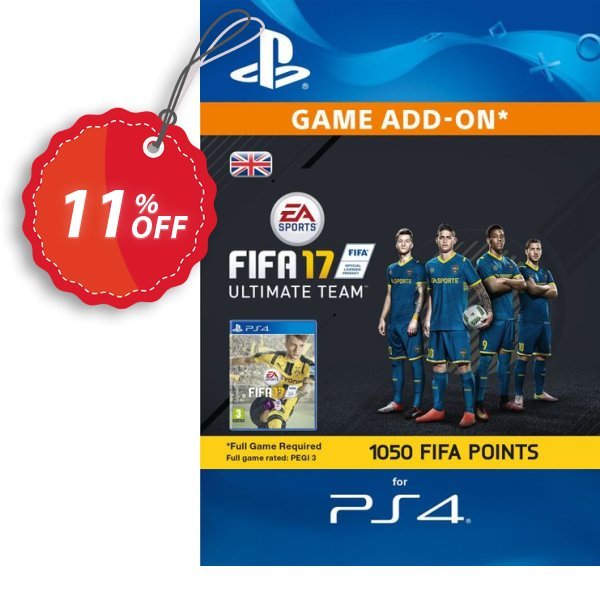 1050 FIFA 17 Points PS4 PSN Code - UK account Coupon, discount 1050 FIFA 17 Points PS4 PSN Code - UK account Deal. Promotion: 1050 FIFA 17 Points PS4 PSN Code - UK account Exclusive Easter Sale offer 