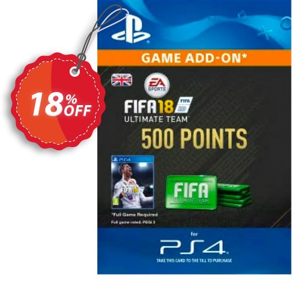 500 FIFA 18 Points PS4 PSN Code - UK account Coupon, discount 500 FIFA 18 Points PS4 PSN Code - UK account Deal. Promotion: 500 FIFA 18 Points PS4 PSN Code - UK account Exclusive Easter Sale offer 