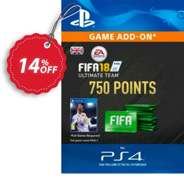 750 FIFA 18 Points PS4 PSN Code - UK account Coupon, discount 750 FIFA 18 Points PS4 PSN Code - UK account Deal. Promotion: 750 FIFA 18 Points PS4 PSN Code - UK account Exclusive Easter Sale offer 