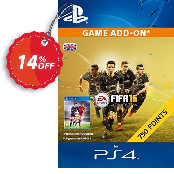 750 FIFA 16 Points PS4 PSN Code - UK account Coupon, discount 750 FIFA 16 Points PS4 PSN Code - UK account Deal. Promotion: 750 FIFA 16 Points PS4 PSN Code - UK account Exclusive Easter Sale offer 