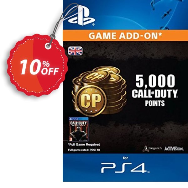 Call of Duty, COD Black Ops III 3 Points 4000, +1000 PS4 Coupon, discount Call of Duty (COD) Black Ops III 3 Points 4000(+1000) PS4 Deal. Promotion: Call of Duty (COD) Black Ops III 3 Points 4000(+1000) PS4 Exclusive Easter Sale offer 