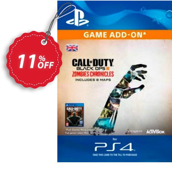 Call of Duty, COD Black Ops III 3 Zombie Chronicles PS4 Coupon, discount Call of Duty (COD) Black Ops III 3 Zombie Chronicles PS4 Deal. Promotion: Call of Duty (COD) Black Ops III 3 Zombie Chronicles PS4 Exclusive Easter Sale offer 