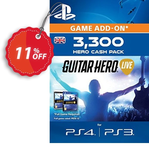 Guitar Hero Live 3300 Hero Cash Pack PS4 Coupon, discount Guitar Hero Live 3300 Hero Cash Pack PS4 Deal. Promotion: Guitar Hero Live 3300 Hero Cash Pack PS4 Exclusive Easter Sale offer 