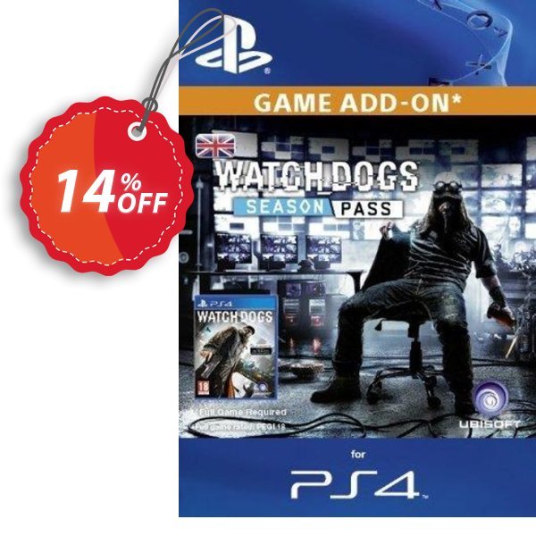 Watch Dogs: Season Pass PSN, PS3/PS4  Coupon, discount Watch Dogs: Season Pass PSN (PS3/PS4) Deal. Promotion: Watch Dogs: Season Pass PSN (PS3/PS4) Exclusive Easter Sale offer 