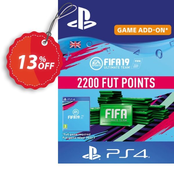 2200 FIFA 19 Points PS4 PSN Code - UK account Coupon, discount 2200 FIFA 19 Points PS4 PSN Code - UK account Deal. Promotion: 2200 FIFA 19 Points PS4 PSN Code - UK account Exclusive Easter Sale offer 