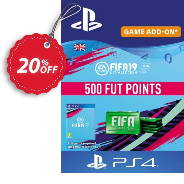 500 FIFA 19 Points PS4 PSN Code - UK account Coupon, discount 500 FIFA 19 Points PS4 PSN Code - UK account Deal. Promotion: 500 FIFA 19 Points PS4 PSN Code - UK account Exclusive Easter Sale offer 