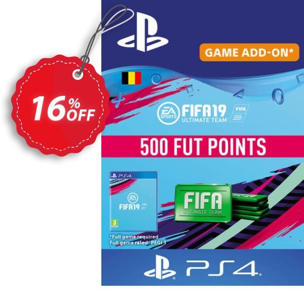 Fifa 19 - 500 FUT Points PS4, Belgium  Coupon, discount Fifa 19 - 500 FUT Points PS4 (Belgium) Deal. Promotion: Fifa 19 - 500 FUT Points PS4 (Belgium) Exclusive Easter Sale offer 