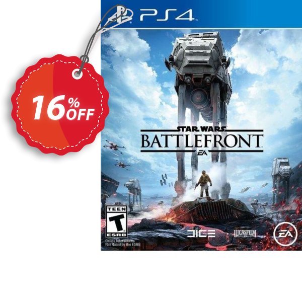 Star Wars: Battlefront PS4 - Digital Code, US only  Coupon, discount Star Wars: Battlefront PS4 - Digital Code (US only) Deal. Promotion: Star Wars: Battlefront PS4 - Digital Code (US only) Exclusive Easter Sale offer 