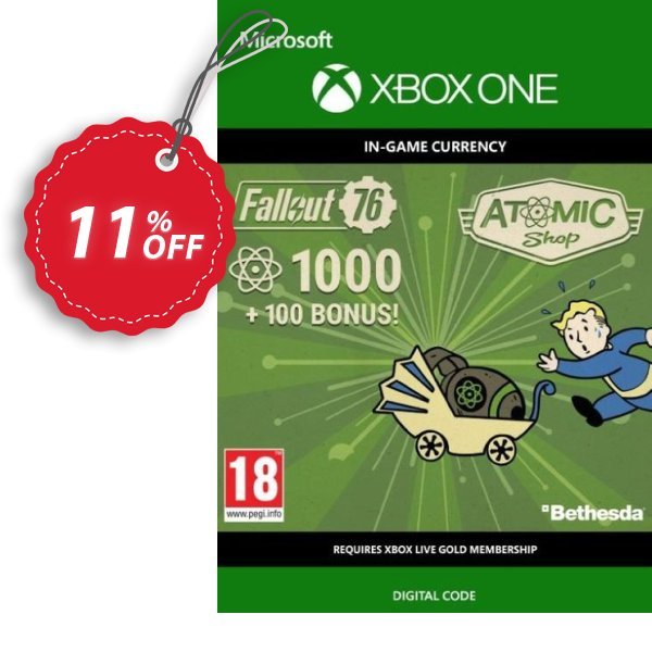Fallout 76 - 1100 Atoms Xbox One Coupon, discount Fallout 76 - 1100 Atoms Xbox One Deal. Promotion: Fallout 76 - 1100 Atoms Xbox One Exclusive Easter Sale offer 