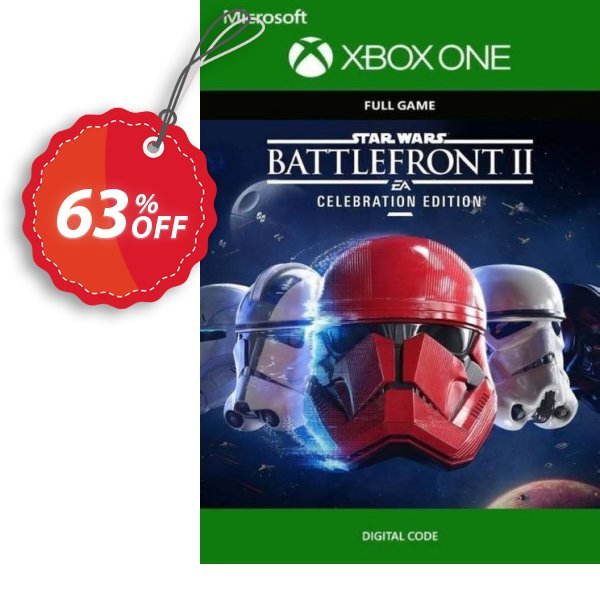 Star Wars Battlefront II 2 - Celebration Edition Xbox One, UK  Coupon, discount Star Wars Battlefront II 2 - Celebration Edition Xbox One (UK) Deal. Promotion: Star Wars Battlefront II 2 - Celebration Edition Xbox One (UK) Exclusive Easter Sale offer 