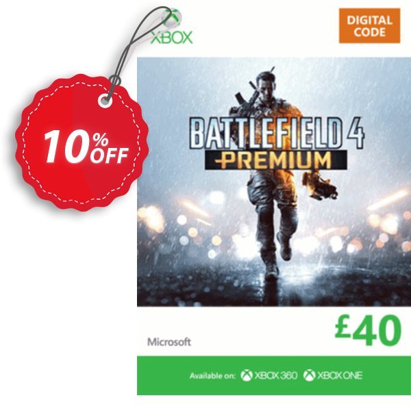Xbox Live 40 GBP Gift Card: Battlefield 4 Premium, Xbox 360/One  Coupon, discount Xbox Live 40 GBP Gift Card: Battlefield 4 Premium (Xbox 360/One) Deal. Promotion: Xbox Live 40 GBP Gift Card: Battlefield 4 Premium (Xbox 360/One) Exclusive Easter Sale offer 