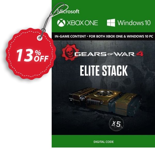 Gears of War 4 : Elite Stack Content Pack Xbox One / PC Coupon, discount Gears of War 4 : Elite Stack Content Pack Xbox One / PC Deal. Promotion: Gears of War 4 : Elite Stack Content Pack Xbox One / PC Exclusive Easter Sale offer 