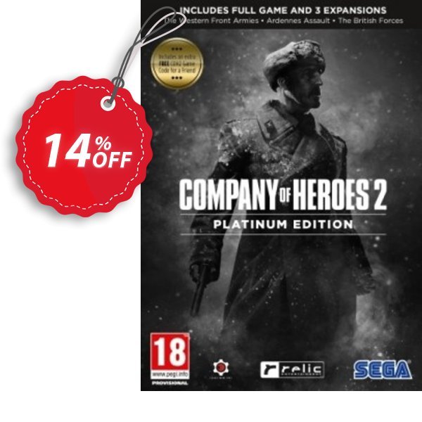 Company of Heroes 2 Platinum Edition PC Coupon, discount Company of Heroes 2 Platinum Edition PC Deal. Promotion: Company of Heroes 2 Platinum Edition PC Exclusive offer 