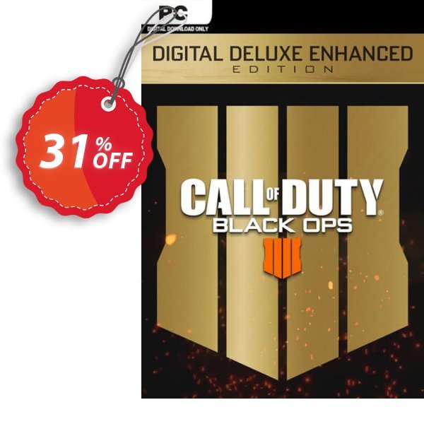Call of Duty, COD Black Ops 4 Deluxe Enhanced Edition PC, US  Coupon, discount Call of Duty (COD) Black Ops 4 Deluxe Enhanced Edition PC (US) Deal. Promotion: Call of Duty (COD) Black Ops 4 Deluxe Enhanced Edition PC (US) Exclusive offer 