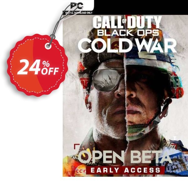 Call of Duty: Black Ops Cold War Beta Access PC Coupon, discount Call of Duty: Black Ops Cold War Beta Access PC Deal 2024 CDkeys. Promotion: Call of Duty: Black Ops Cold War Beta Access PC Exclusive Sale offer 
