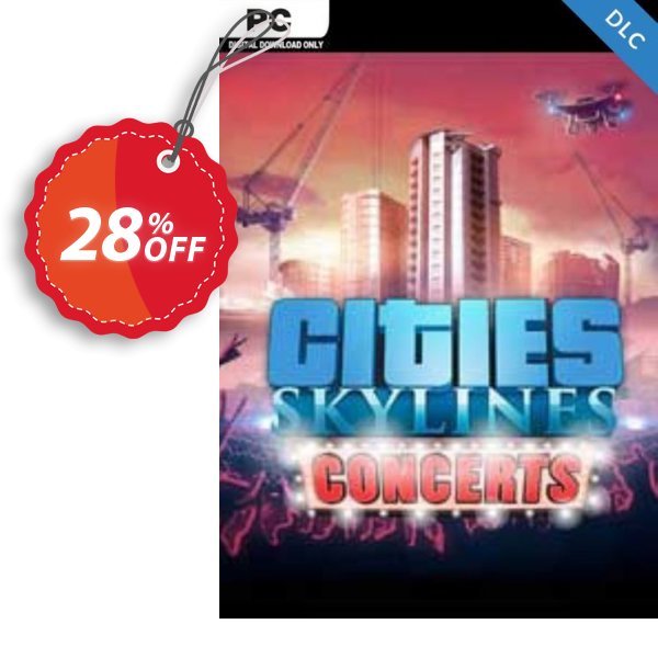 Cities Skylines - Concerts DLC Coupon, discount Cities Skylines - Concerts DLC Deal 2024 CDkeys. Promotion: Cities Skylines - Concerts DLC Exclusive Sale offer 