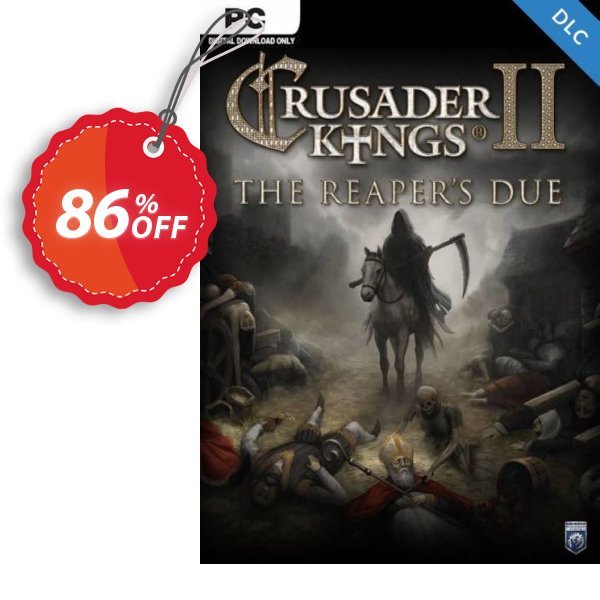 Crusader Kings II: The Reaper&#039;s Due PC - DLC Coupon, discount Crusader Kings II: The Reaper's Due PC - DLC Deal 2024 CDkeys. Promotion: Crusader Kings II: The Reaper's Due PC - DLC Exclusive Sale offer 