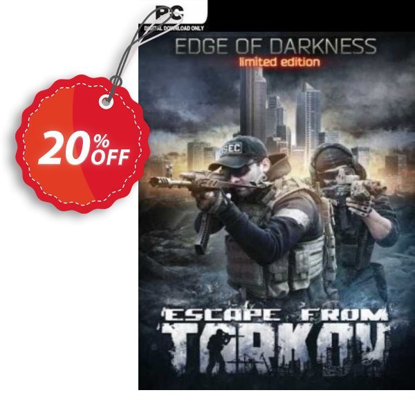 Escape from Tarkov: Edge of Darkness Limited Edition PC, Beta Coupon, discount Escape from Tarkov: Edge of Darkness Limited Edition PC (Beta) Deal 2025 CDkeys. Promotion: Escape from Tarkov: Edge of Darkness Limited Edition PC (Beta) Exclusive Sale offer