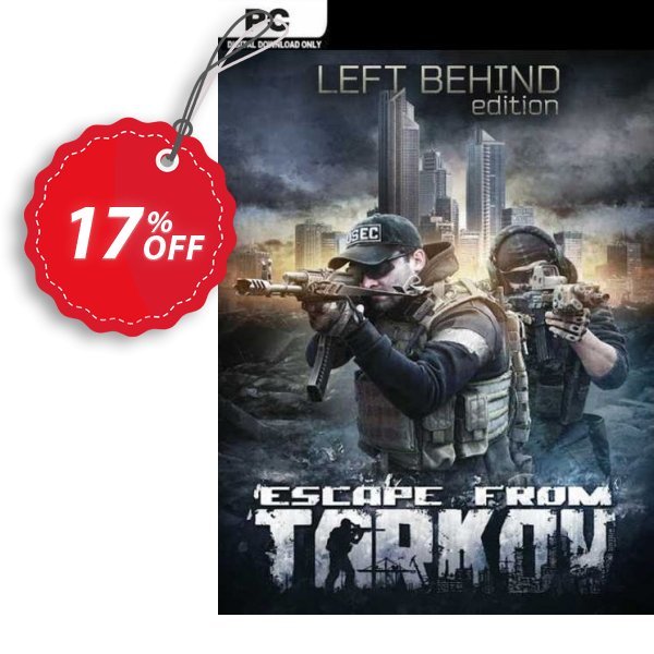 Escape from Tarkov: Left Behind Edition PC, Beta Coupon, discount Escape from Tarkov: Left Behind Edition PC (Beta) Deal 2025 CDkeys. Promotion: Escape from Tarkov: Left Behind Edition PC (Beta) Exclusive Sale offer