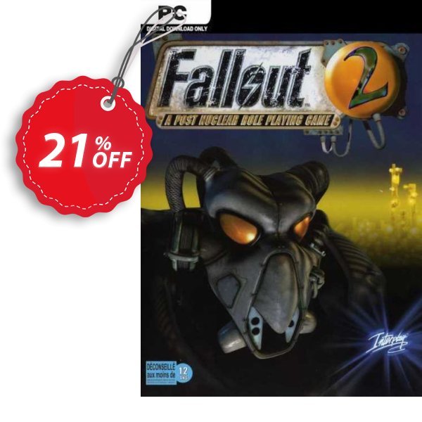 Fallout 2 PC Coupon, discount Fallout 2 PC Deal 2024 CDkeys. Promotion: Fallout 2 PC Exclusive Sale offer 