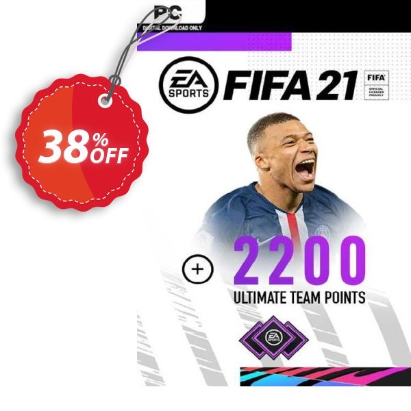 FIFA 21 PC + 2200 FIFA Points Bundle Coupon, discount FIFA 21 PC + 2200 FIFA Points Bundle Deal 2024 CDkeys. Promotion: FIFA 21 PC + 2200 FIFA Points Bundle Exclusive Sale offer 