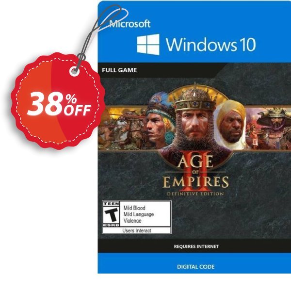 Age of Empires II:  Definitive Edition - WINDOWS 10 PC, UK  Coupon, discount Age of Empires II:  Definitive Edition - Windows 10 PC (UK) Deal 2024 CDkeys. Promotion: Age of Empires II:  Definitive Edition - Windows 10 PC (UK) Exclusive Sale offer 
