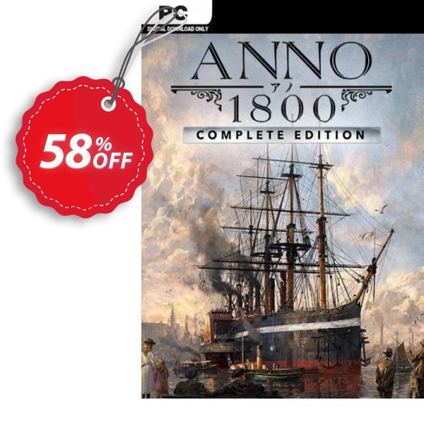 Anno 1800 - Complete Edition PC, EU  Coupon, discount Anno 1800 - Complete Edition PC (EU) Deal 2024 CDkeys. Promotion: Anno 1800 - Complete Edition PC (EU) Exclusive Sale offer 