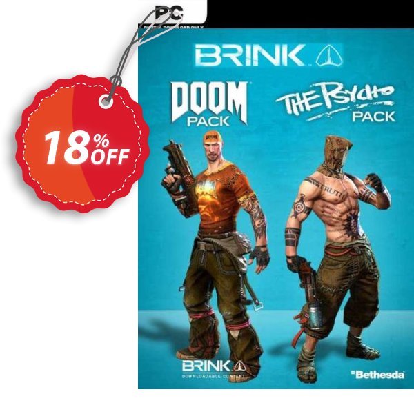 BRINK Doom/Psycho Combo Pack PC Coupon, discount BRINK Doom/Psycho Combo Pack PC Deal 2024 CDkeys. Promotion: BRINK Doom/Psycho Combo Pack PC Exclusive Sale offer 