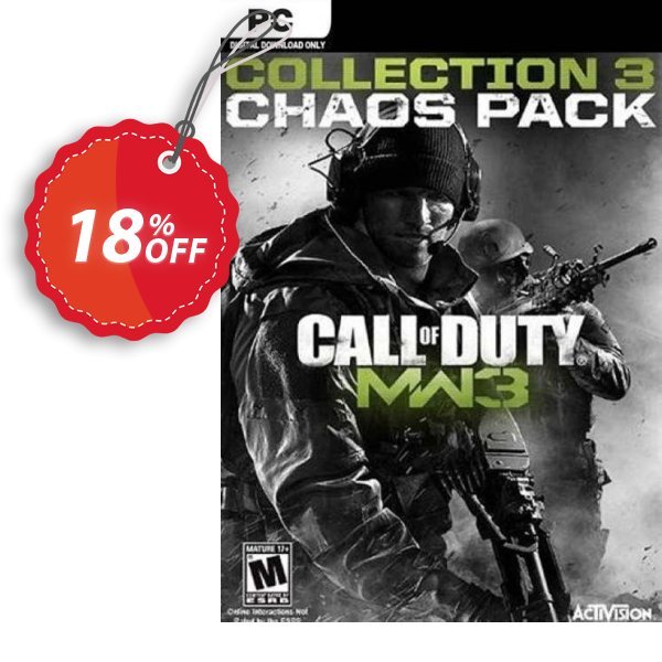 Call of Duty Modern Warfare 3 Collection 3 Chaos Pack PC Coupon, discount Call of Duty Modern Warfare 3 Collection 3 Chaos Pack PC Deal 2024 CDkeys. Promotion: Call of Duty Modern Warfare 3 Collection 3 Chaos Pack PC Exclusive Sale offer 