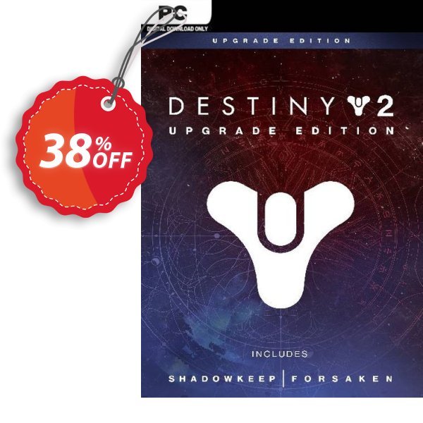 Destiny 2: Upgrade Edition PC Coupon, discount Destiny 2: Upgrade Edition PC Deal 2024 CDkeys. Promotion: Destiny 2: Upgrade Edition PC Exclusive Sale offer 