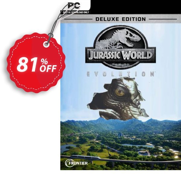 Jurassic World Evolution - Deluxe Edition PC Coupon, discount Jurassic World Evolution - Deluxe Edition PC Deal 2024 CDkeys. Promotion: Jurassic World Evolution - Deluxe Edition PC Exclusive Sale offer 