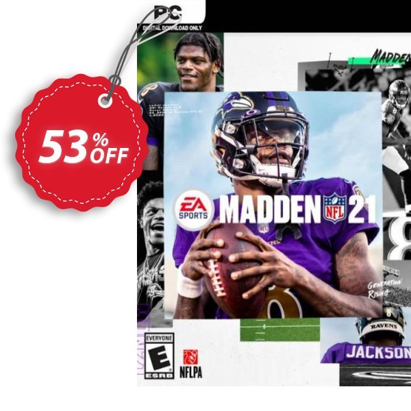 Madden NFL 21 PC Coupon, discount Madden NFL 21 PC Deal 2024 CDkeys. Promotion: Madden NFL 21 PC Exclusive Sale offer 
