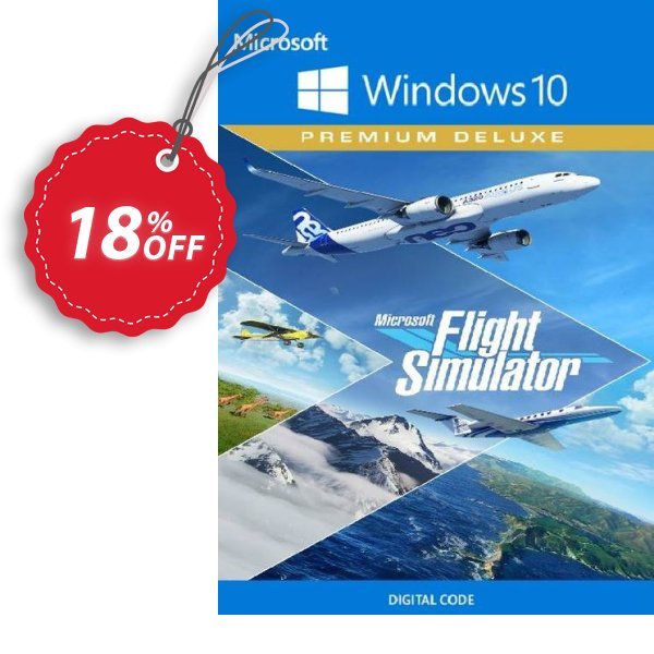 Microsoft Flight Simulator: Premium Deluxe WINDOWS 10, UK  Coupon, discount Microsoft Flight Simulator: Premium Deluxe Windows 10 (UK) Deal 2024 CDkeys. Promotion: Microsoft Flight Simulator: Premium Deluxe Windows 10 (UK) Exclusive Sale offer 
