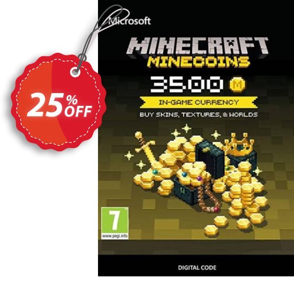 Minecraft: 3500 Minecoins Coupon, discount Minecraft: 3500 Minecoins Deal 2024 CDkeys. Promotion: Minecraft: 3500 Minecoins Exclusive Sale offer 