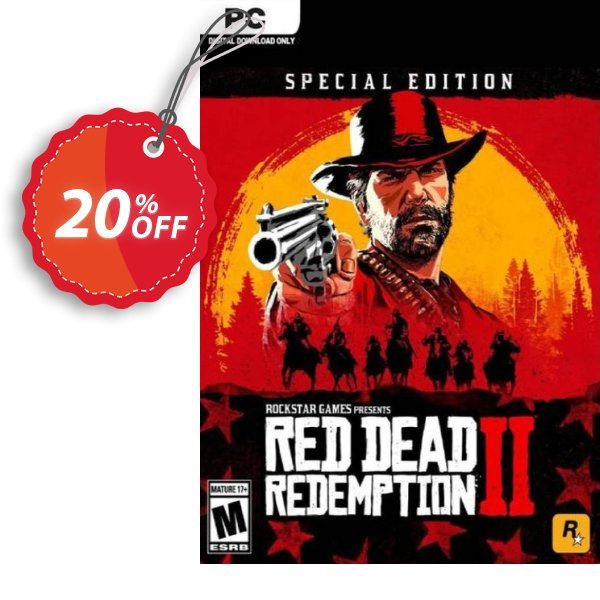 Red Dead Redemption 2 - Special Edition PC + DLC Coupon, discount Red Dead Redemption 2 - Special Edition PC + DLC Deal 2024 CDkeys. Promotion: Red Dead Redemption 2 - Special Edition PC + DLC Exclusive Sale offer 