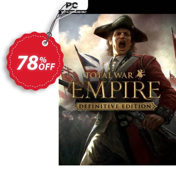 Total War: Empire - Definitive Edition PC, EU  Coupon, discount Total War: Empire - Definitive Edition PC (EU) Deal 2024 CDkeys. Promotion: Total War: Empire - Definitive Edition PC (EU) Exclusive Sale offer 