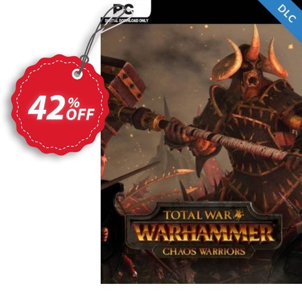 Total War: Warhammer - Chaos Warriors DLC Coupon, discount Total War: Warhammer - Chaos Warriors DLC Deal 2024 CDkeys. Promotion: Total War: Warhammer - Chaos Warriors DLC Exclusive Sale offer 