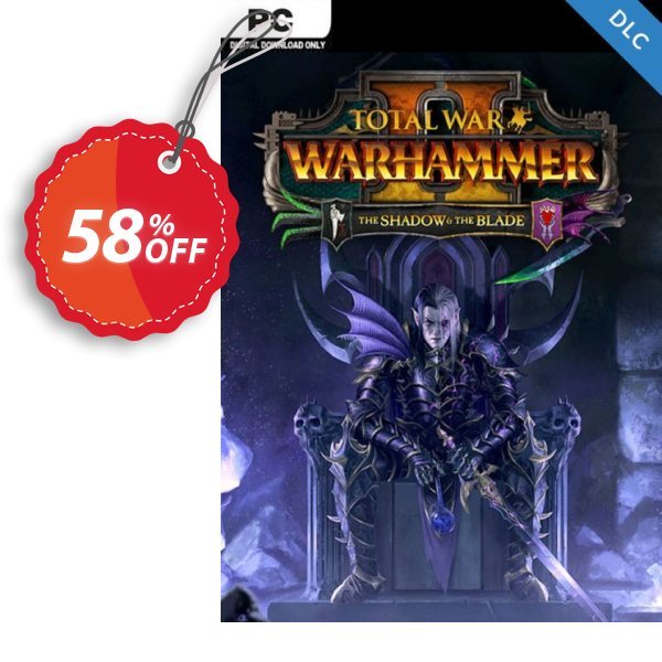Total War WARHAMMER II 2 - The Shadow and The Blade DLC, EU  Coupon, discount Total War WARHAMMER II 2 - The Shadow and The Blade DLC (EU) Deal 2024 CDkeys. Promotion: Total War WARHAMMER II 2 - The Shadow and The Blade DLC (EU) Exclusive Sale offer 
