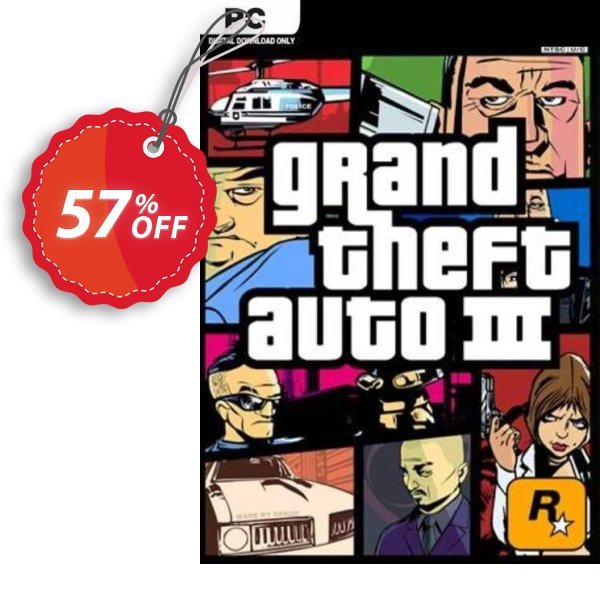 Grand Theft Auto III PC Coupon, discount Grand Theft Auto III PC Deal 2024 CDkeys. Promotion: Grand Theft Auto III PC Exclusive Sale offer 
