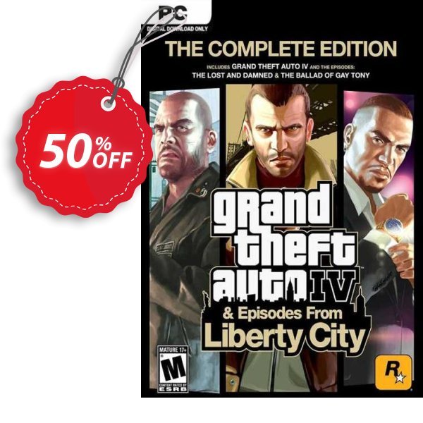 Grand Theft Auto IV: The Complete Edition PC, Rockstar  Coupon, discount Grand Theft Auto IV: The Complete Edition PC (Rockstar) Deal 2024 CDkeys. Promotion: Grand Theft Auto IV: The Complete Edition PC (Rockstar) Exclusive Sale offer 