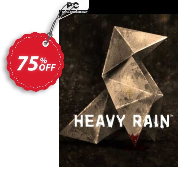 Heavy Rain PC, EU  Coupon, discount Heavy Rain PC (EU) Deal 2024 CDkeys. Promotion: Heavy Rain PC (EU) Exclusive Sale offer 