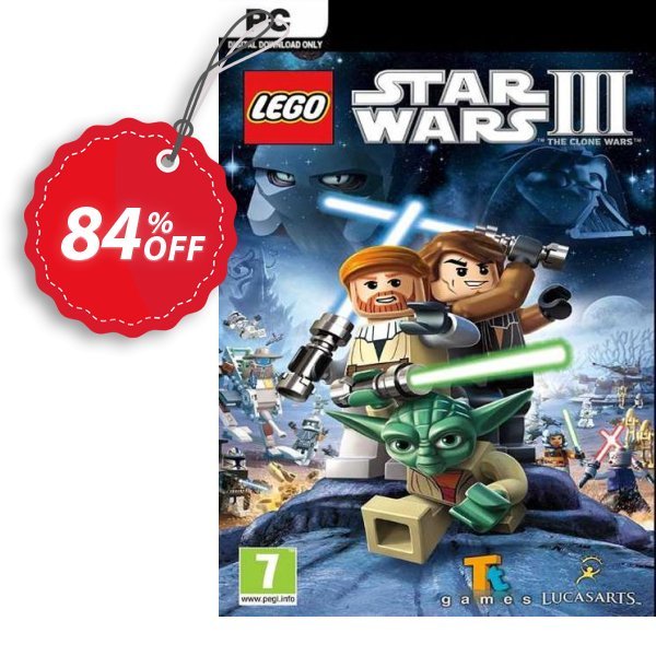 LEGO Star Wars III: The Clone Wars PC Coupon, discount LEGO Star Wars III: The Clone Wars PC Deal 2024 CDkeys. Promotion: LEGO Star Wars III: The Clone Wars PC Exclusive Sale offer 