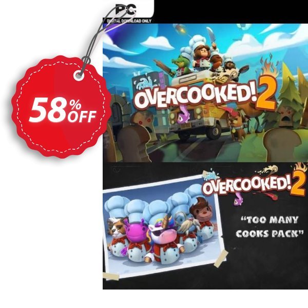 Overcooked! 2 + Too Many Cooks Pack PC Coupon, discount Overcooked! 2 + Too Many Cooks Pack PC Deal 2024 CDkeys. Promotion: Overcooked! 2 + Too Many Cooks Pack PC Exclusive Sale offer 
