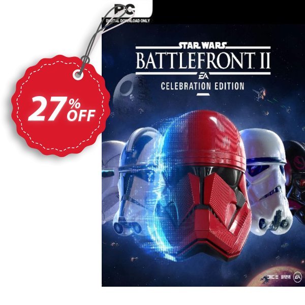 Star Wars Battlefront II 2 - Celebration Edition PC, EN  Coupon, discount Star Wars Battlefront II 2 - Celebration Edition PC (EN) Deal 2024 CDkeys. Promotion: Star Wars Battlefront II 2 - Celebration Edition PC (EN) Exclusive Sale offer 