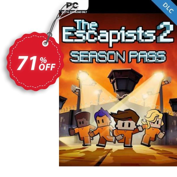 The Escapists 2 - Season Pass PC Coupon, discount The Escapists 2 - Season Pass PC Deal 2024 CDkeys. Promotion: The Escapists 2 - Season Pass PC Exclusive Sale offer 