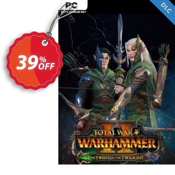 Total War: WARHAMMER II - The Twisted & The Twilight PC - DLC Coupon, discount Total War: WARHAMMER II - The Twisted & The Twilight PC - DLC Deal 2024 CDkeys. Promotion: Total War: WARHAMMER II - The Twisted & The Twilight PC - DLC Exclusive Sale offer 